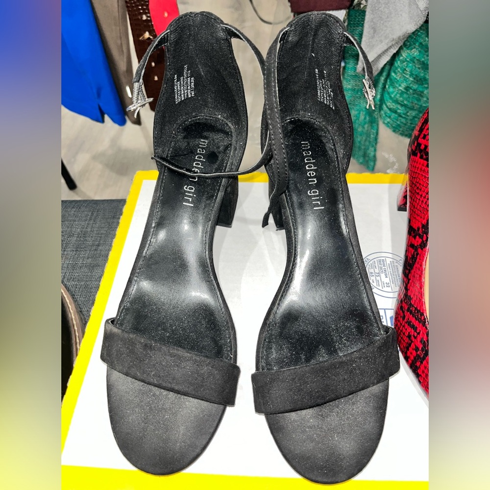 #3 Women’s Black Madden Girl Sandal Heels